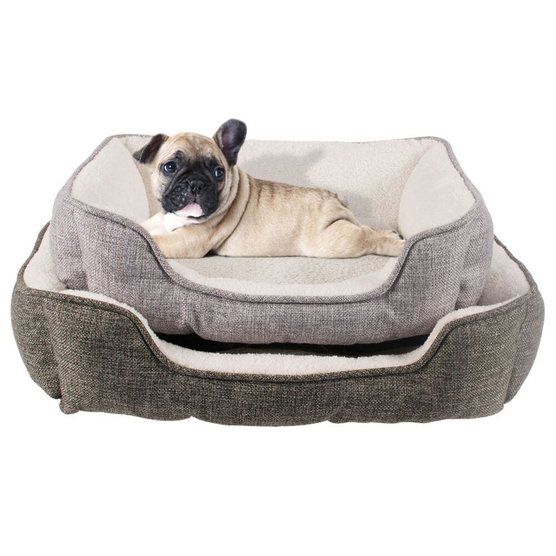 50*40*13cm Sustainable linen soft plush dog warm beds Plush Materials